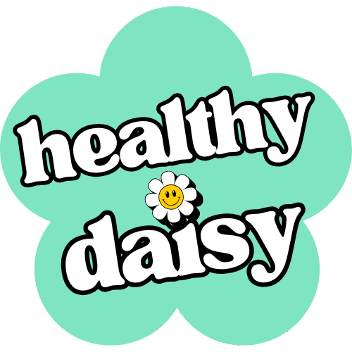 Healthy Daisy logo in shape of daisy flower cut out